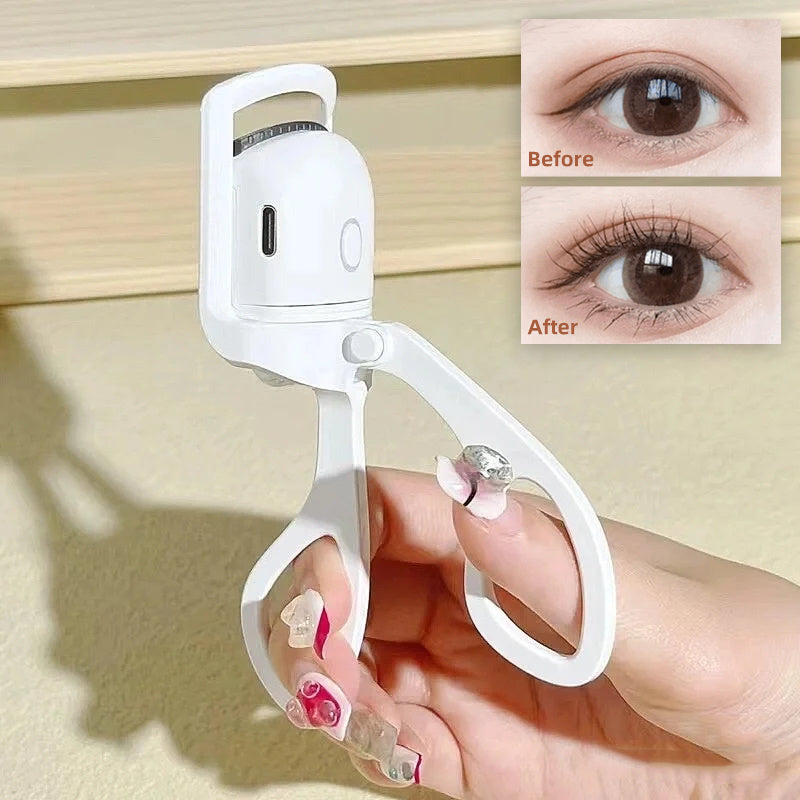 Rechargeable Heated Eyelash Curler – Long-Lasting Lift, Portable & Safe Electric Lash Comb