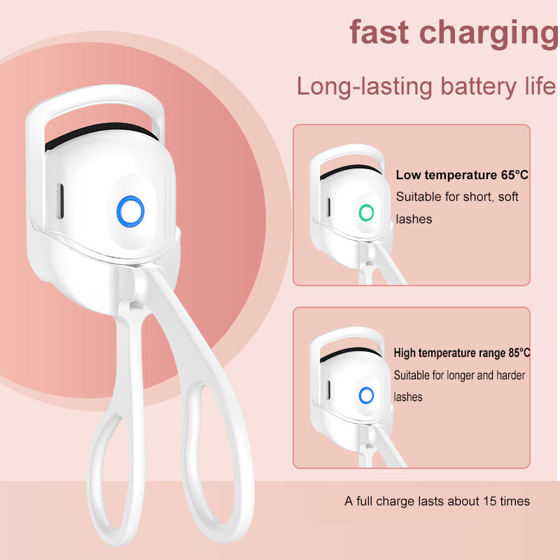 Rechargeable Heated Eyelash Curler – Long-Lasting Lift, Portable & Safe Electric Lash Comb